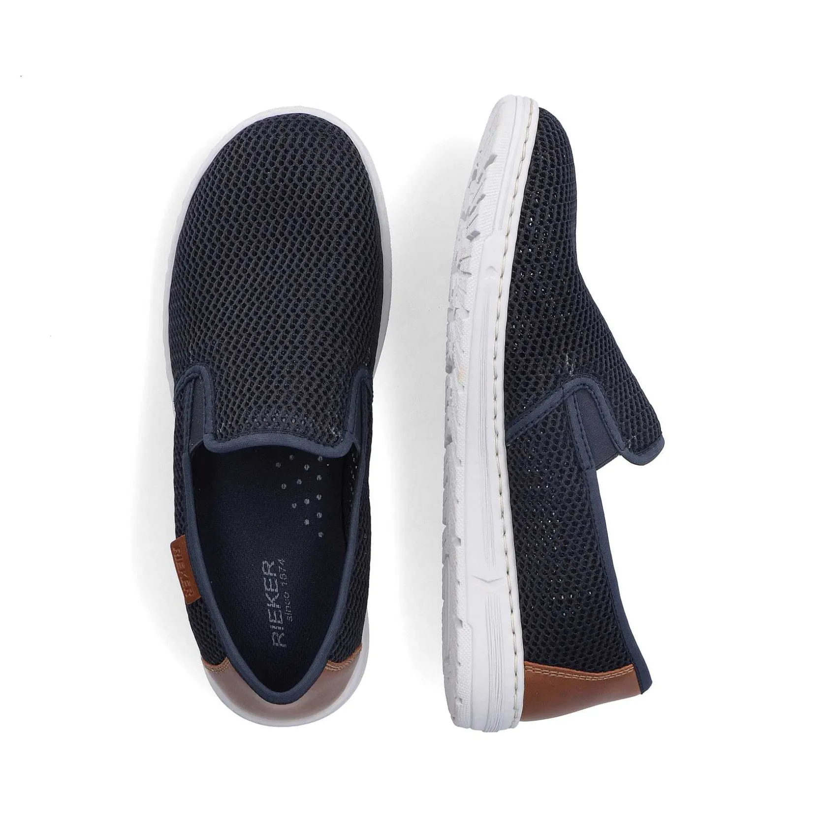 Rieker Summer Shoes-Men'S Slippers Navy Blue