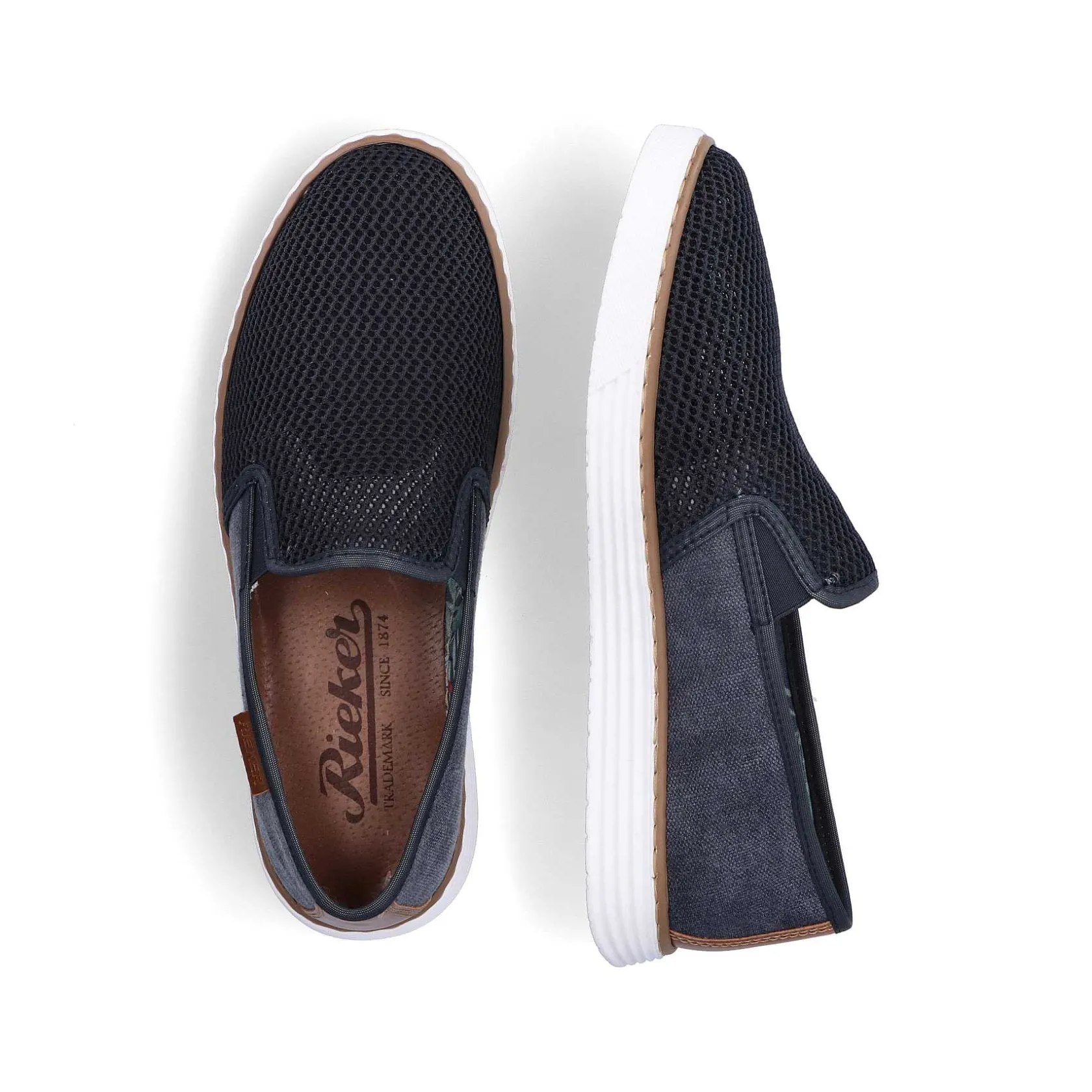 Rieker Summer Shoes-Men'S Slippers Navy Blue