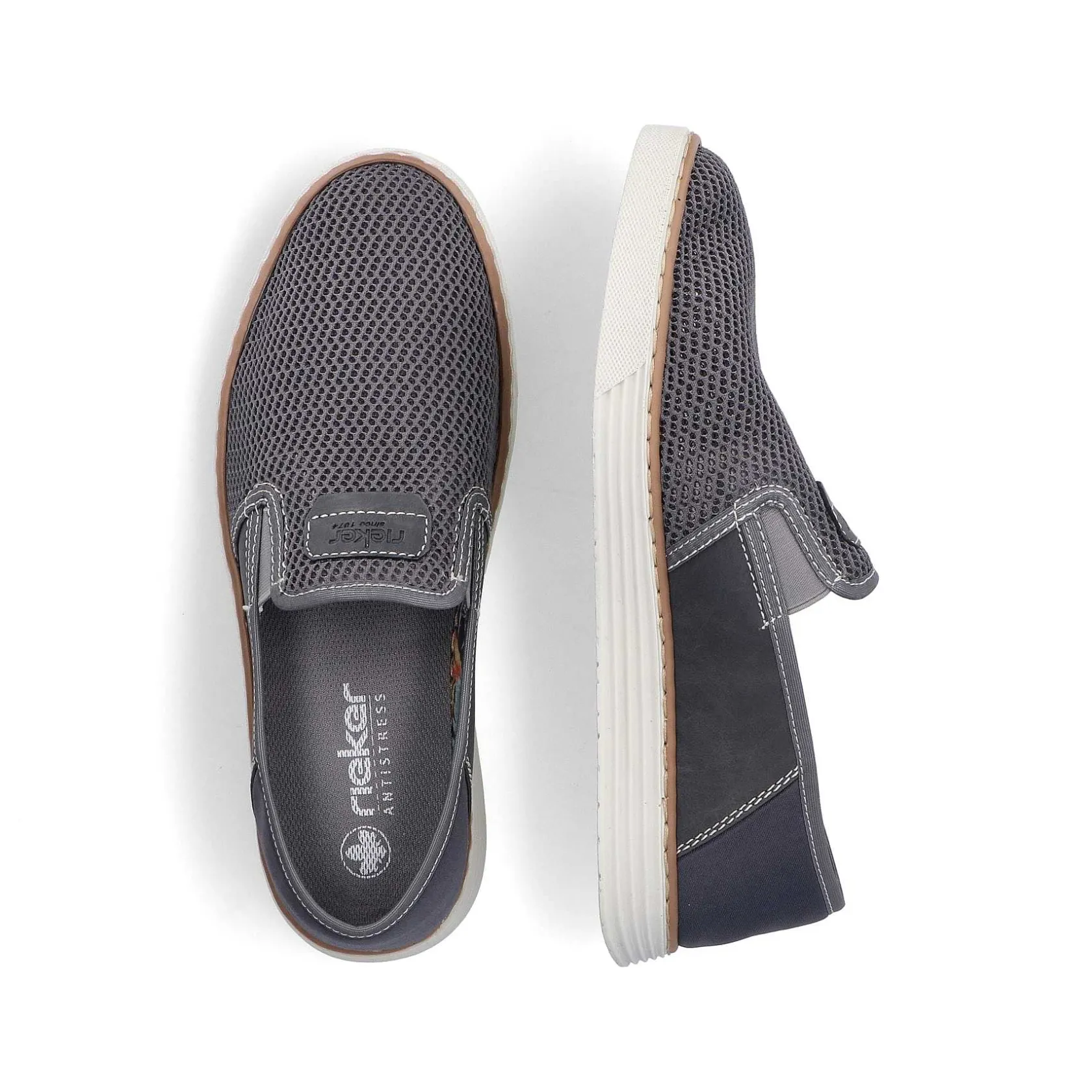 Rieker Summer Shoes-Men'S Slippers Stone Grey