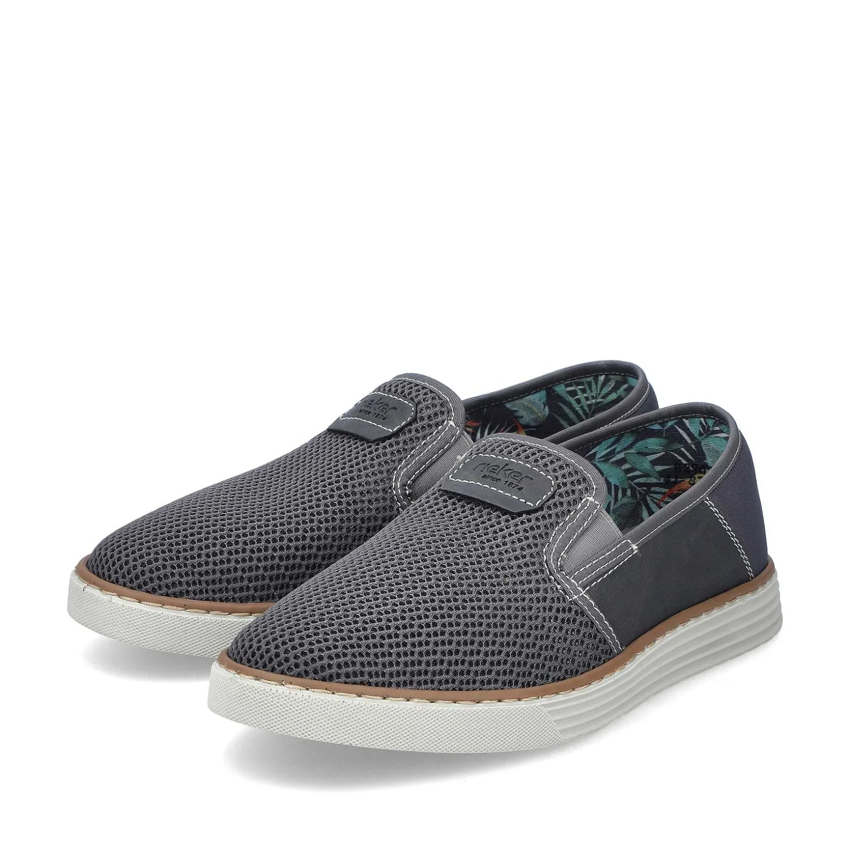 Rieker Summer Shoes-Men'S Slippers Stone Grey