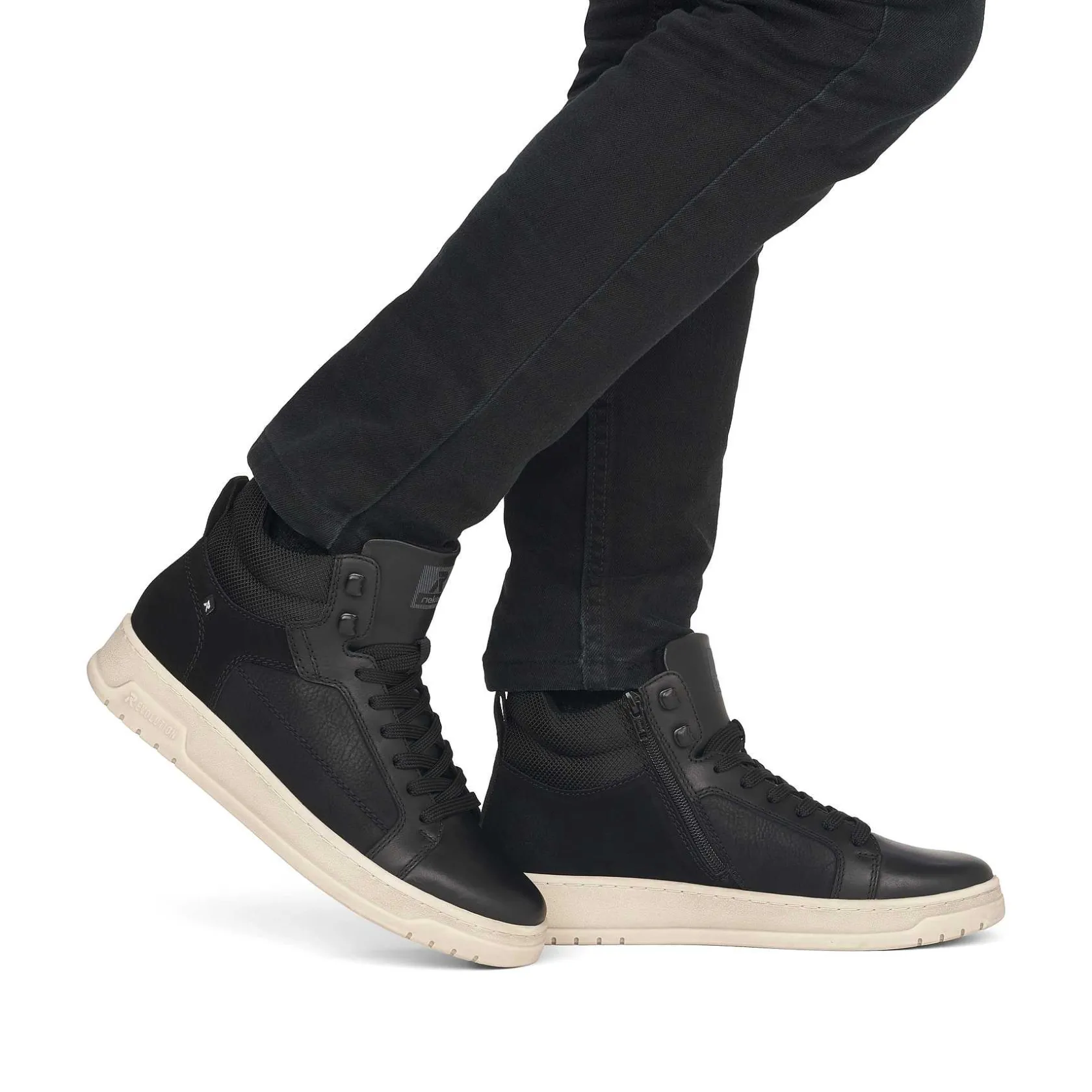 Rieker Sneakers-Men'S Sneaker High Steel Black