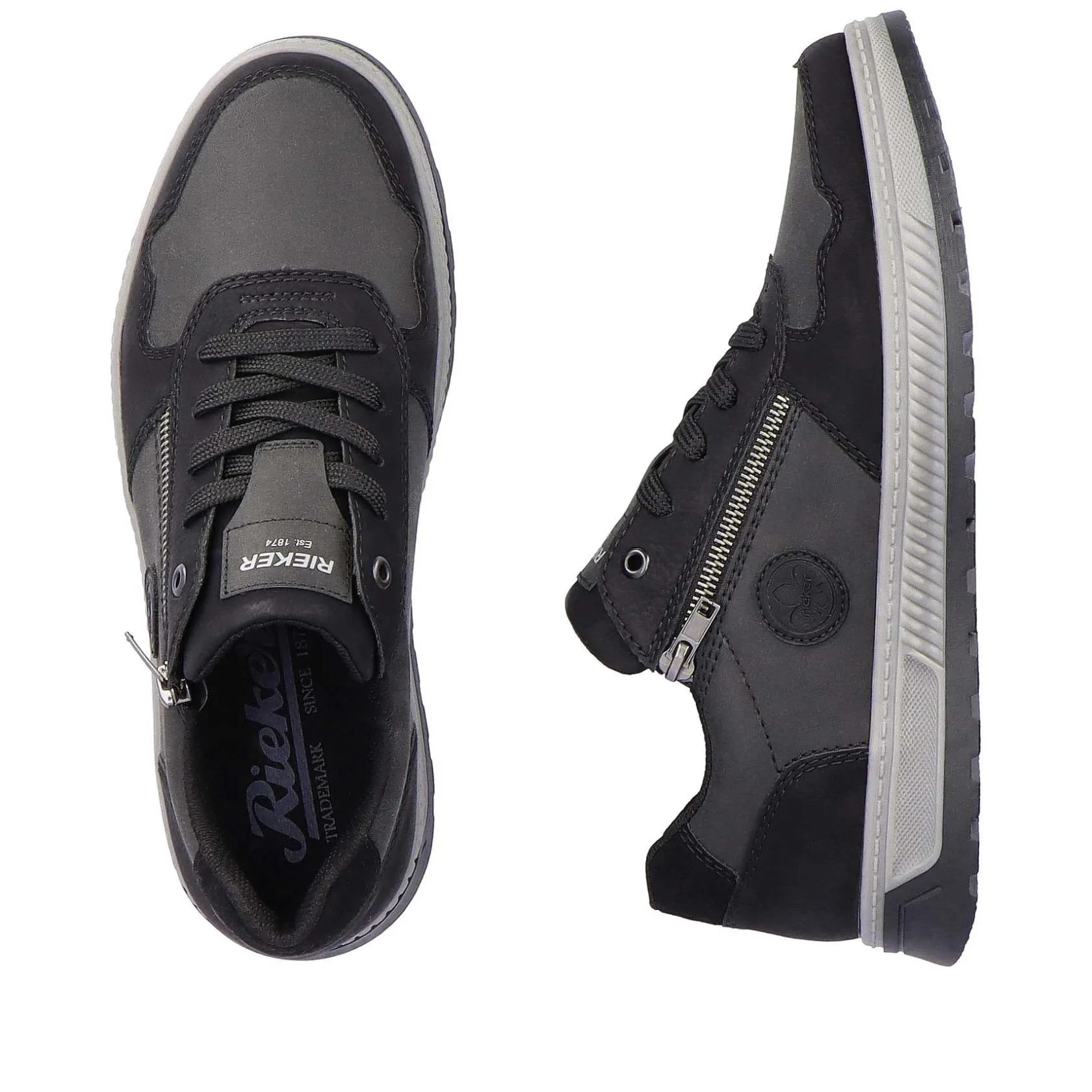 Rieker Sneakers-Men'S Sneaker Low Asphalt Black