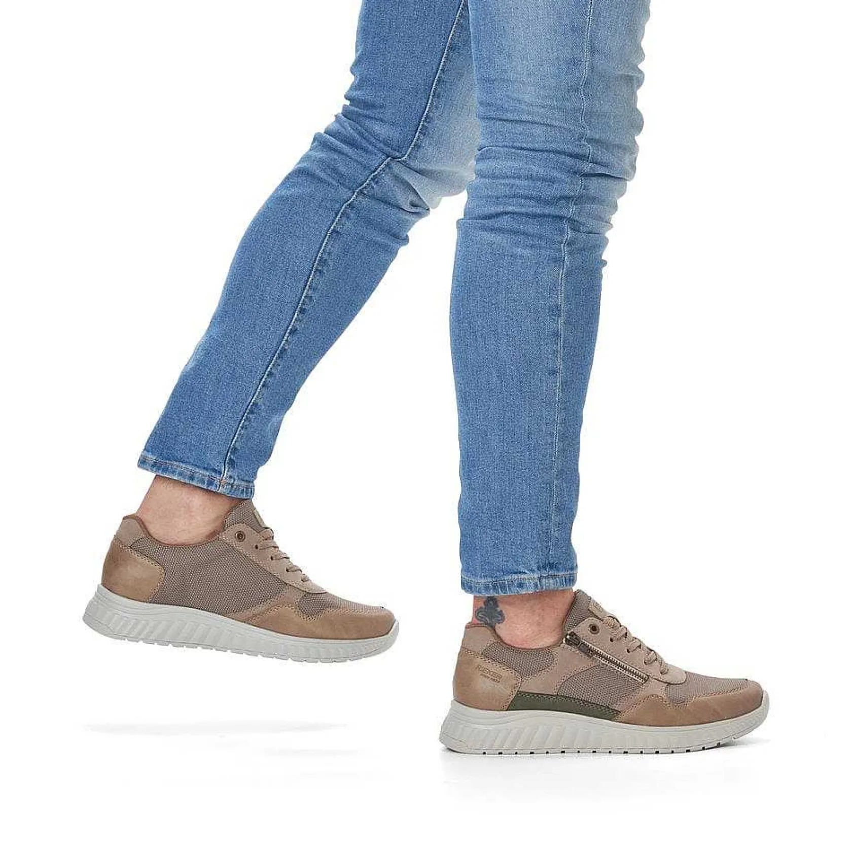Rieker Sneakers-Men'S Sneaker Low Beige-Pure White