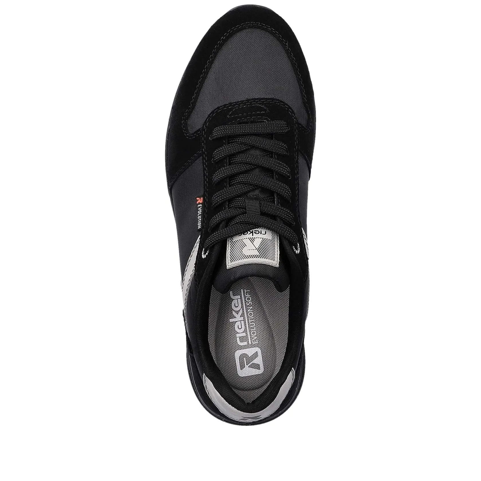 Rieker Sneakers-Men'S Sneaker Low Carbon-Black Silver-Grey