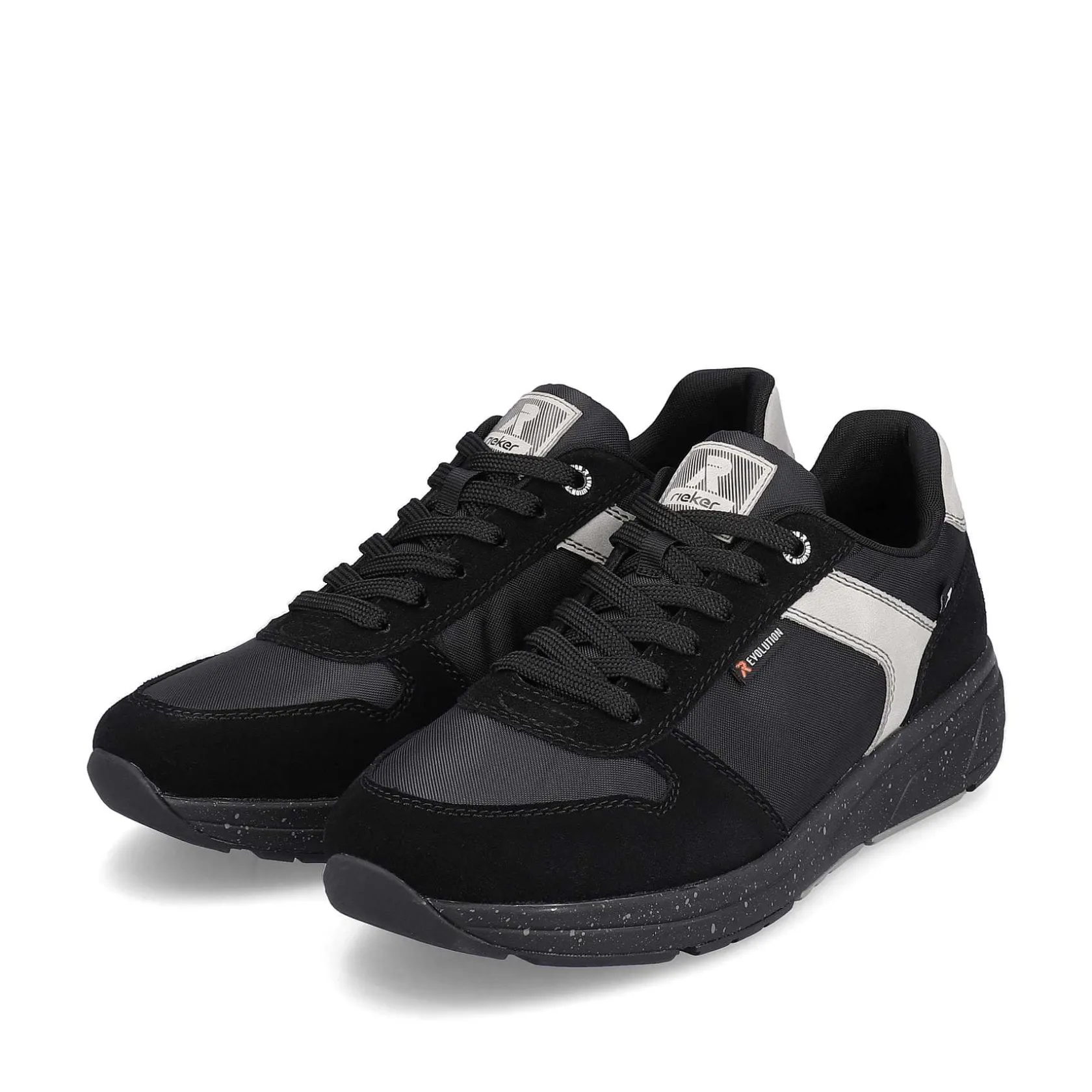Rieker Sneakers-Men'S Sneaker Low Carbon-Black Silver-Grey