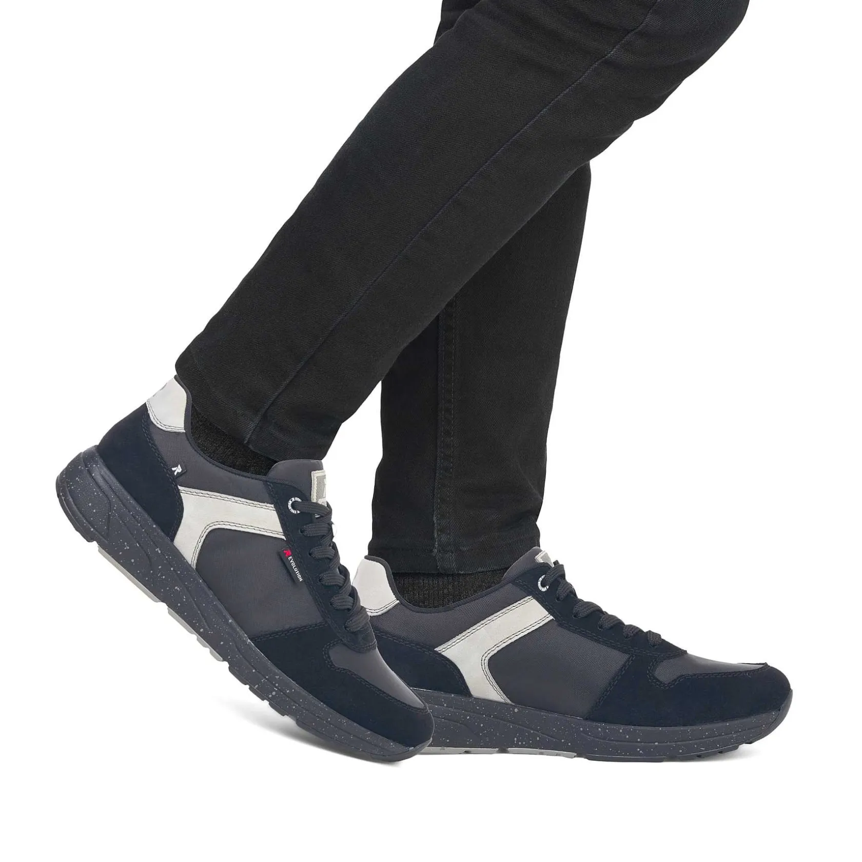 Rieker Sneakers-Men'S Sneaker Low Carbon-Black Silver-Grey