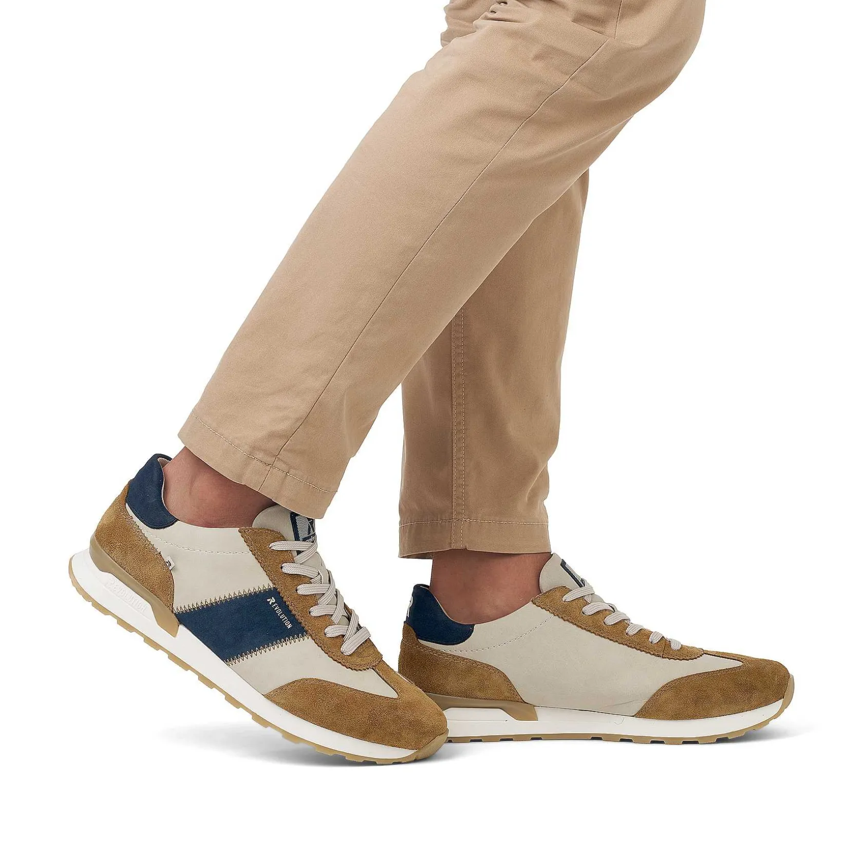 Rieker Sneakers-Men'S Sneaker Low Clay-Beige Nougat-Brown