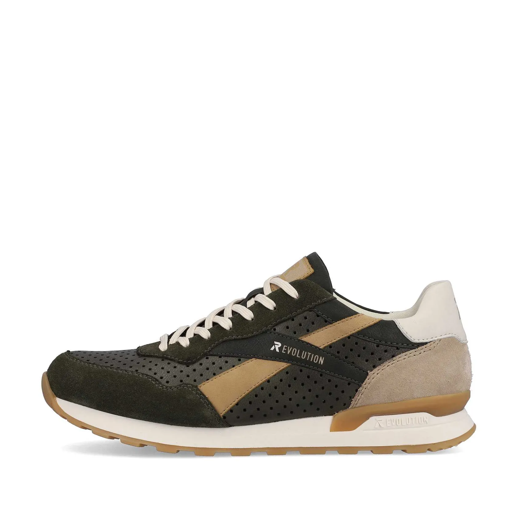 Rieker Sneakers-Men'S Sneaker Low Forest-Green Clay-Beige