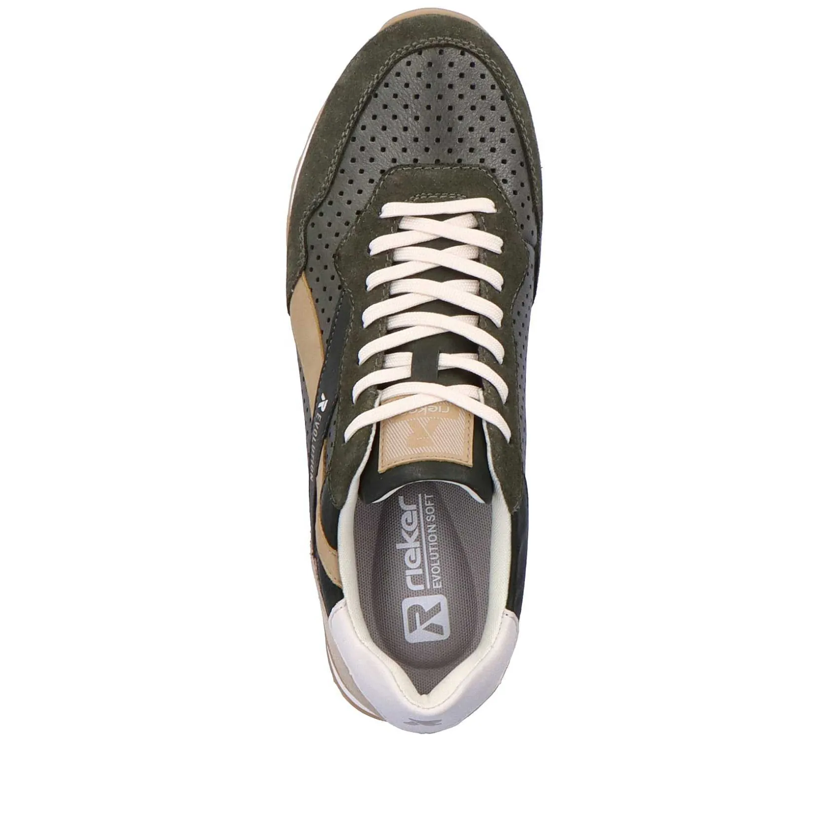 Rieker Sneakers-Men'S Sneaker Low Forest-Green Clay-Beige