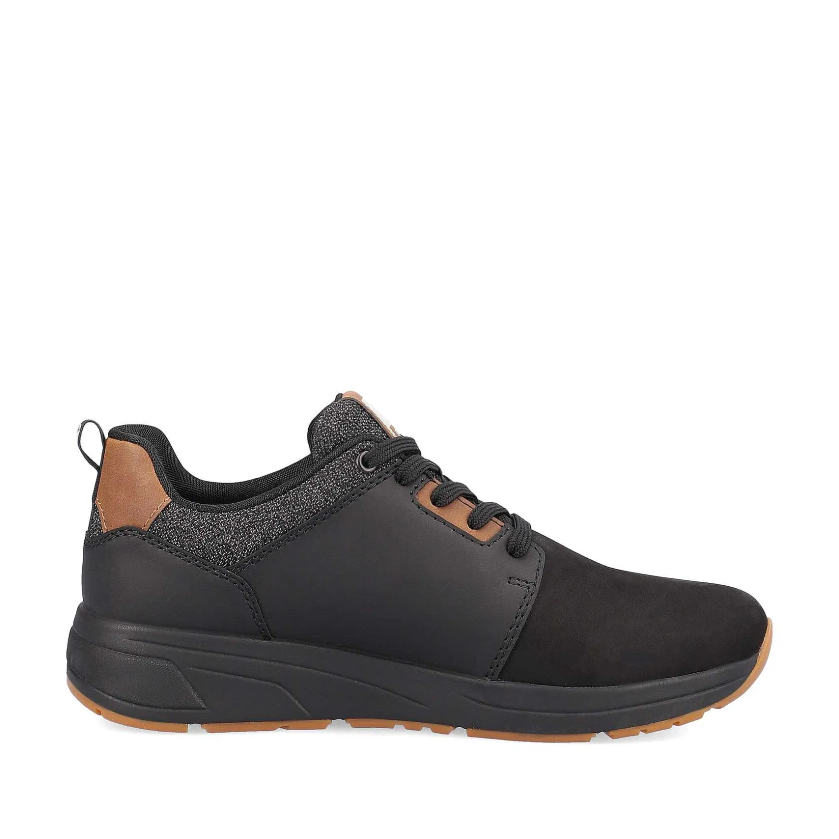 Rieker Sneakers-Men'S Sneaker Low Night-Black Wood-Brown