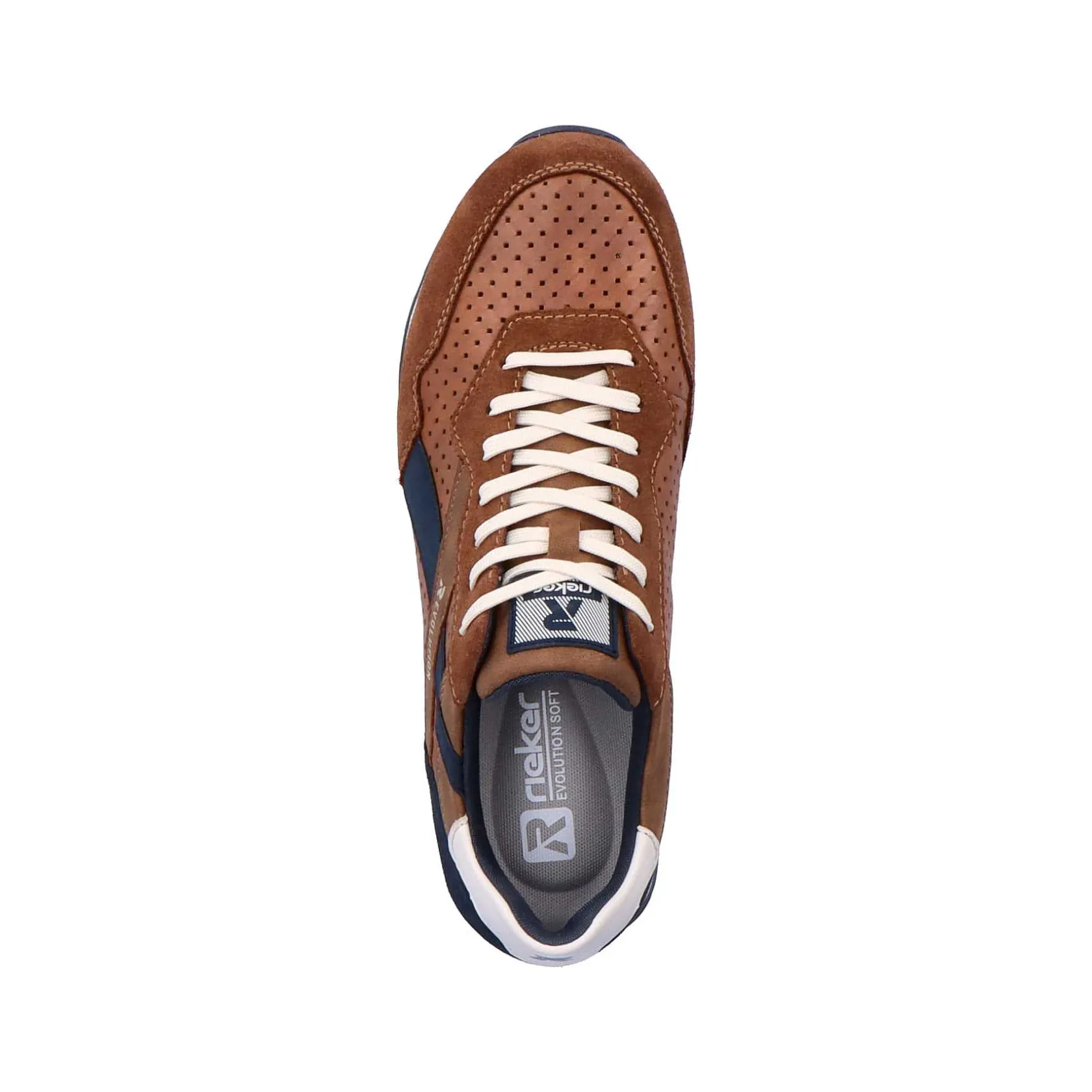 Rieker Sneakers-Men'S Sneaker Low Nut-Brown Ocean-Blue