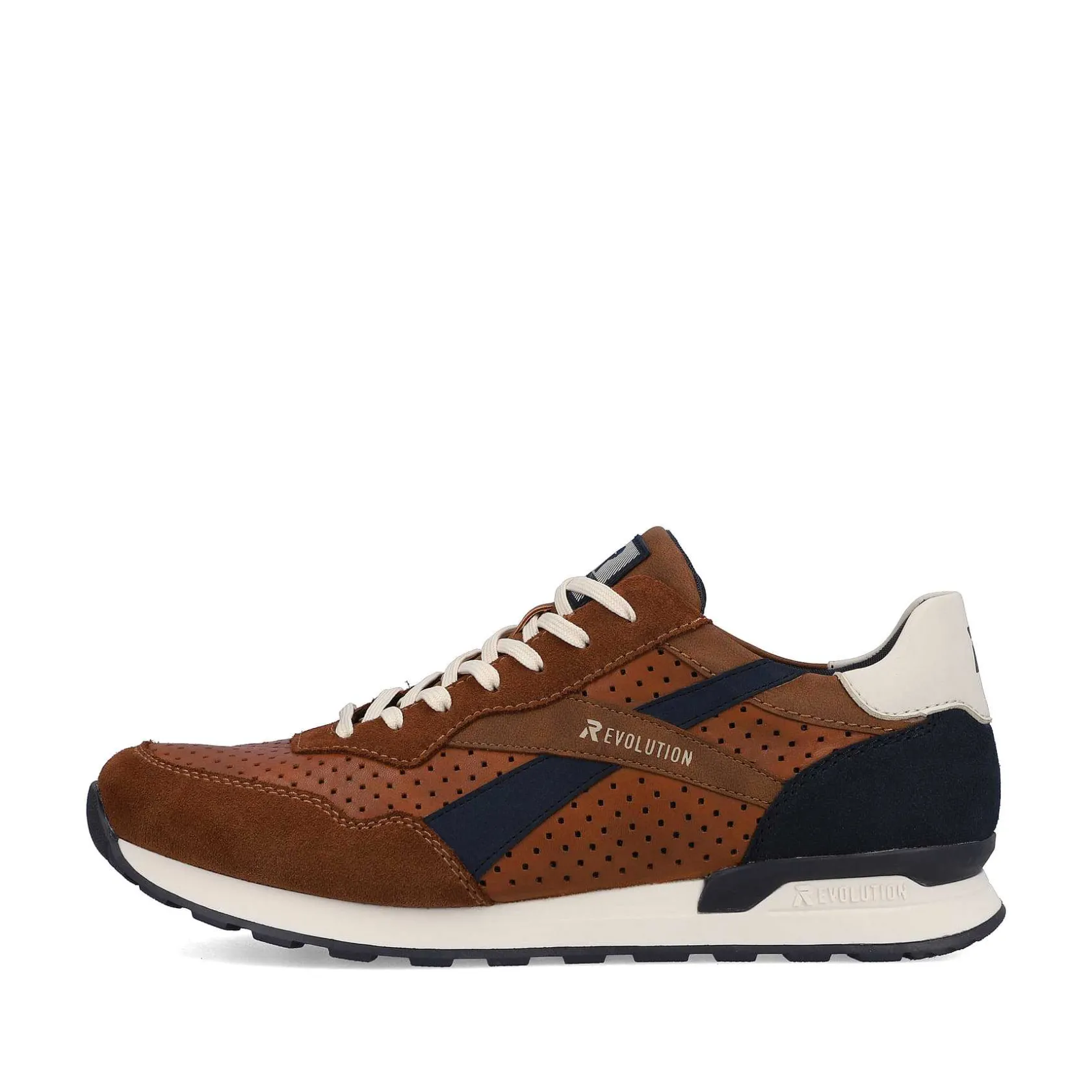 Rieker Sneakers-Men'S Sneaker Low Nut-Brown Ocean-Blue