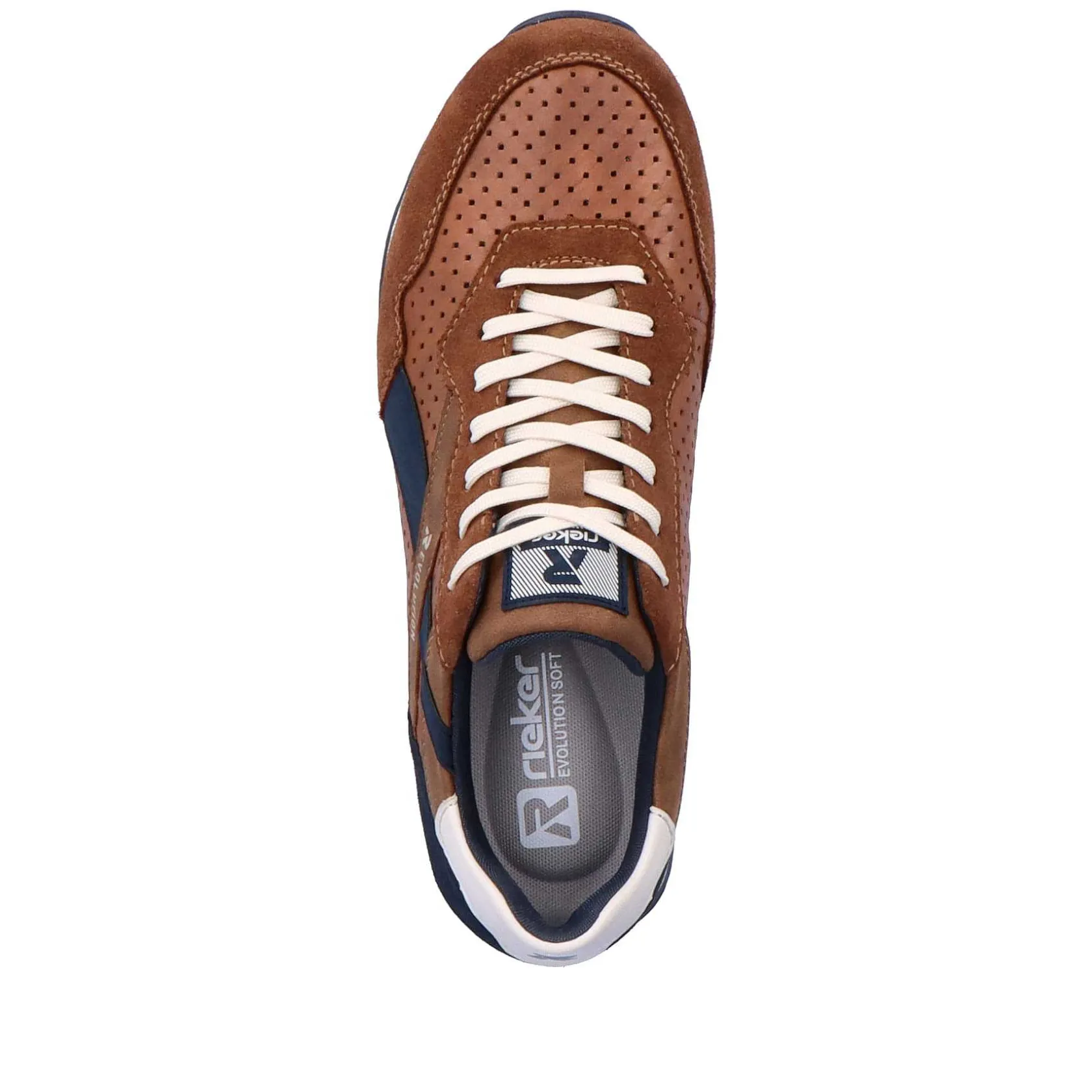 Rieker Sneakers-Men'S Sneaker Low Nut-Brown Ocean-Blue