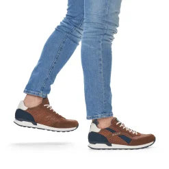 Rieker Sneakers-Men'S Sneaker Low Nut-Brown Ocean-Blue