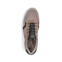 Rieker Business Shoes-Men'S Sneaker Low Platinum Gray-Nut Brown