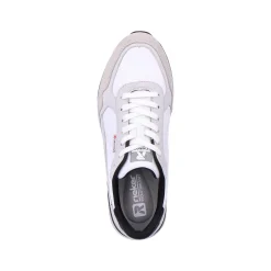 Rieker Sporty Styles-Men'S Sneaker Low Pearl-White Grey