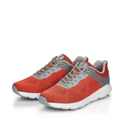 Rieker Sneakers-Men'S Sneaker Low Rust-Orange Grey