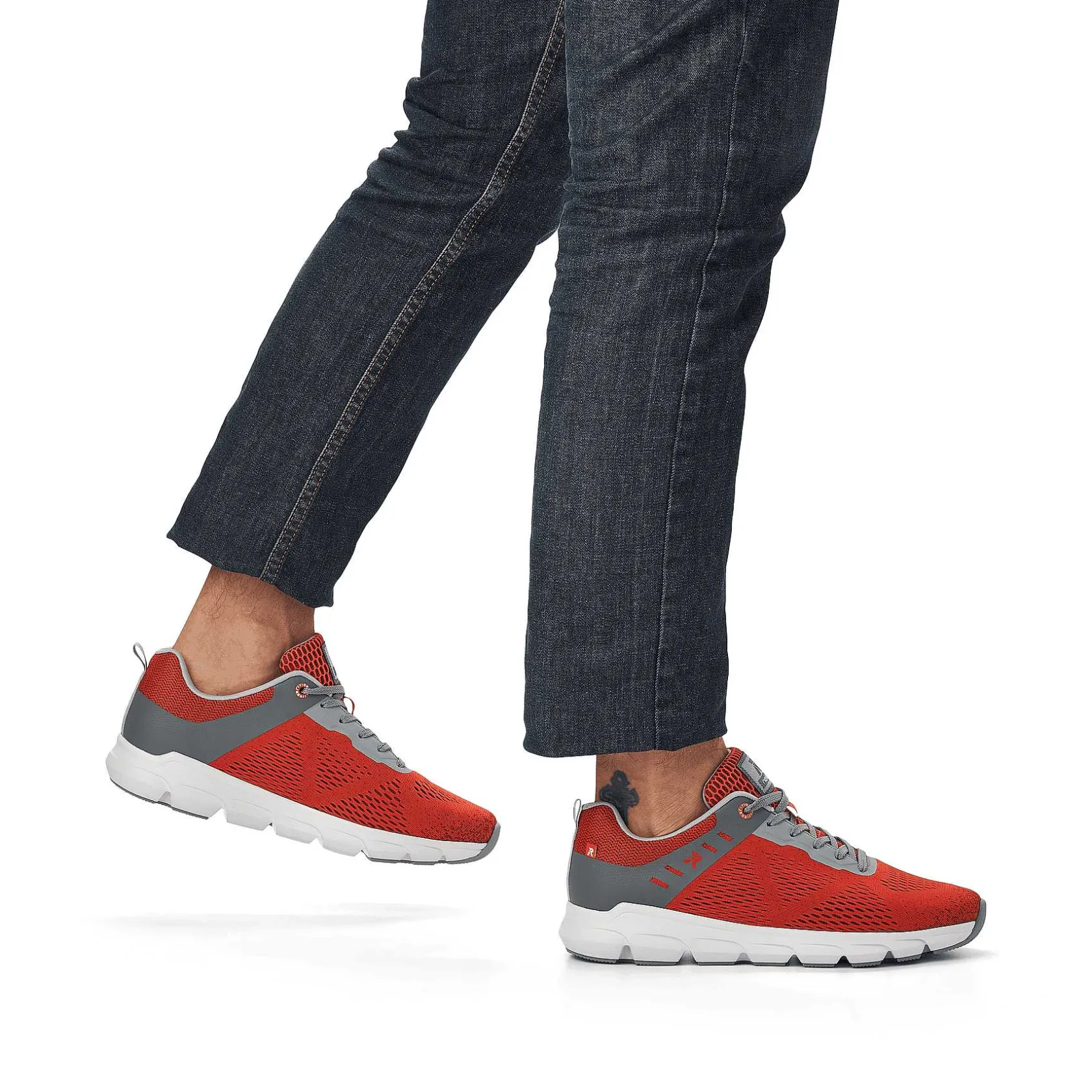 Rieker Sneakers-Men'S Sneaker Low Rust-Orange Grey