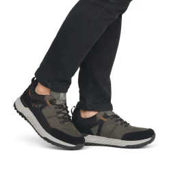Rieker Sneakers-Men'S Sneaker Low Steel-Grey Deep-Black