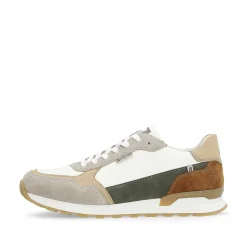 Rieker Sneakers-Men'S Sneaker Low Sand-Beige Swan-White