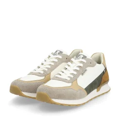 Rieker Sneakers-Men'S Sneaker Low Sand-Beige Swan-White