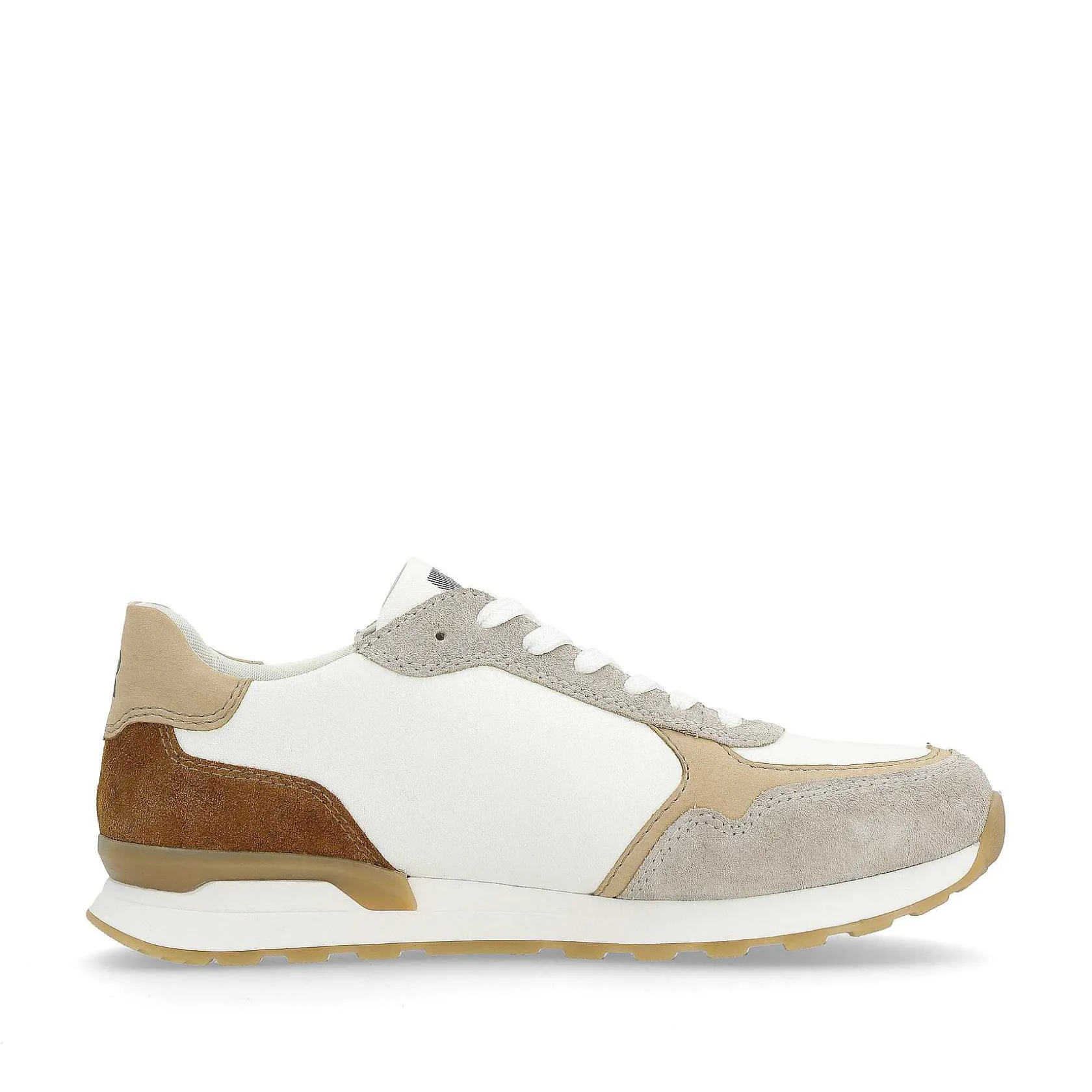 Rieker Sneakers-Men'S Sneaker Low Sand-Beige Swan-White