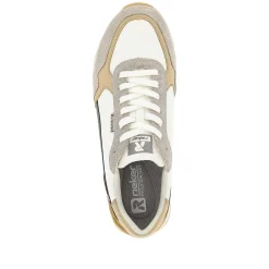 Rieker Sneakers-Men'S Sneaker Low Sand-Beige Swan-White