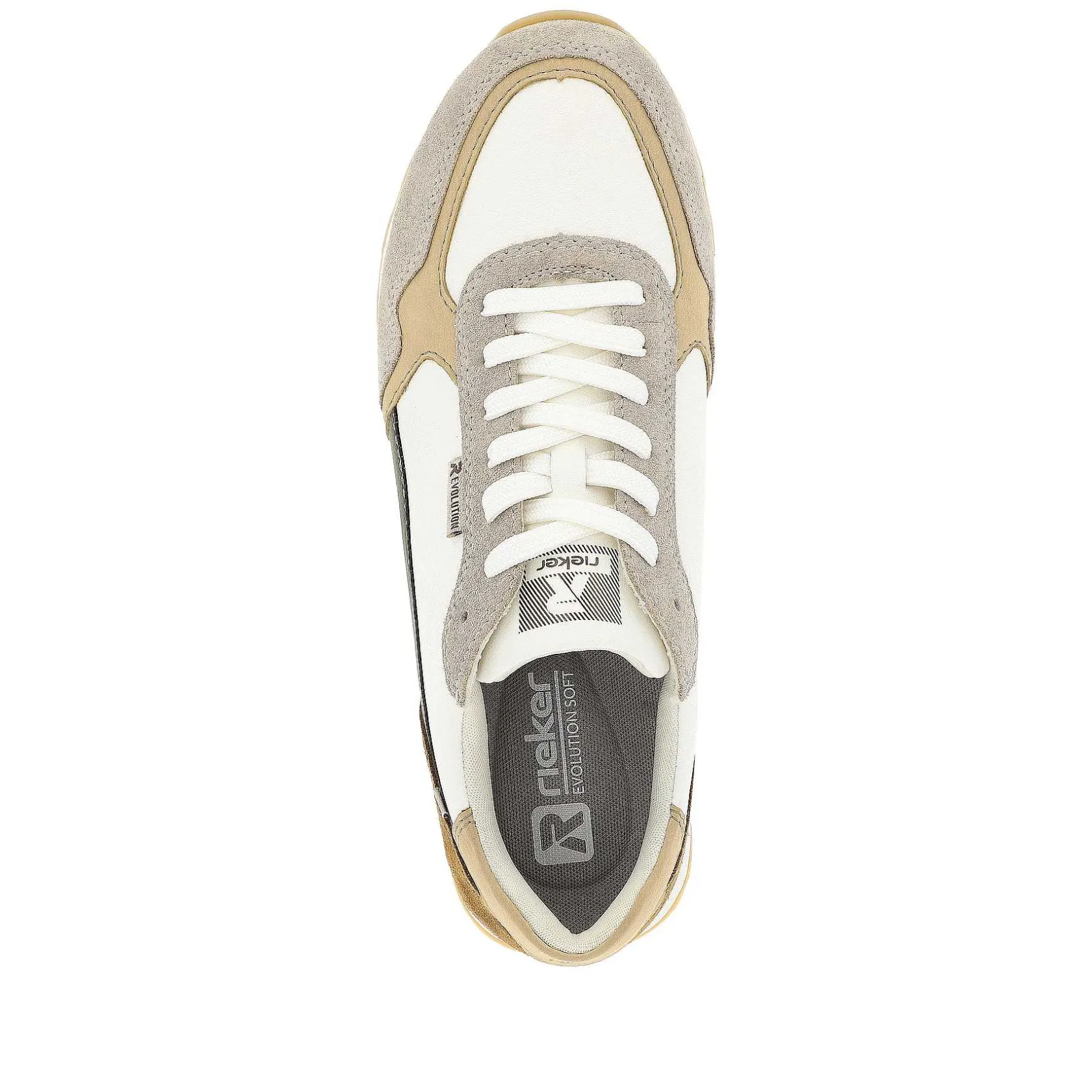 Rieker Sneakers-Men'S Sneaker Low Sand-Beige Swan-White