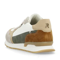 Rieker Sneakers-Men'S Sneaker Low Sand-Beige Swan-White