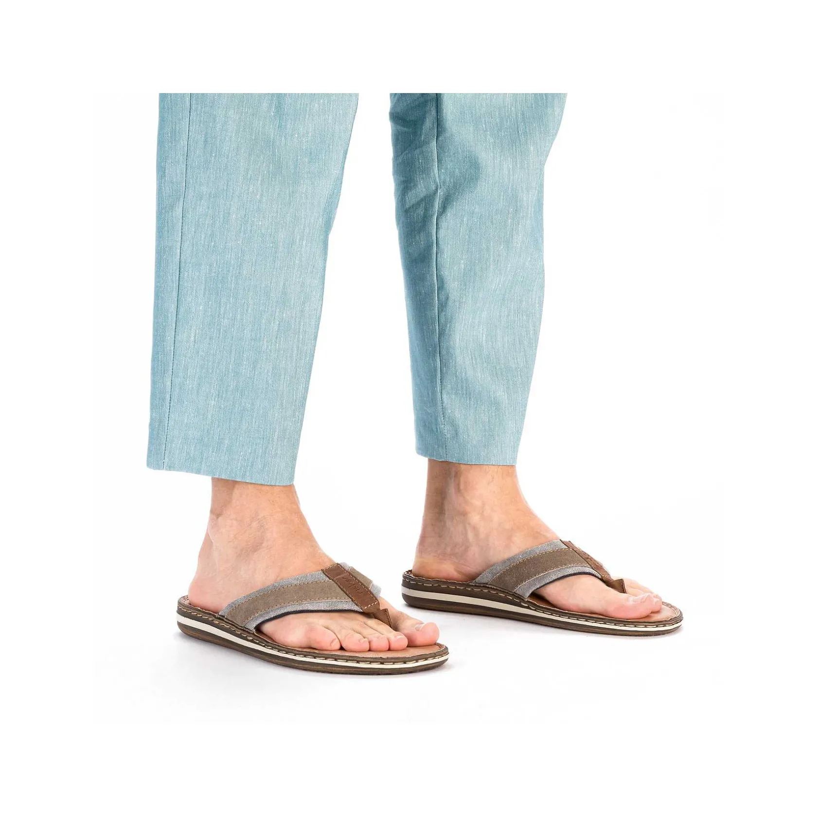 Rieker Summer Shoes-Men'S Toe Separator Light Brown