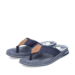 Rieker Mules & Slippers-Men'S Toe Separator Navy Blue-Brown