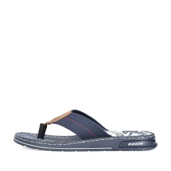 Rieker Mules & Slippers-Men'S Toe Separator Navy Blue-Brown