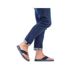 Rieker Mules & Slippers-Men'S Toe Separator Navy Blue-Brown