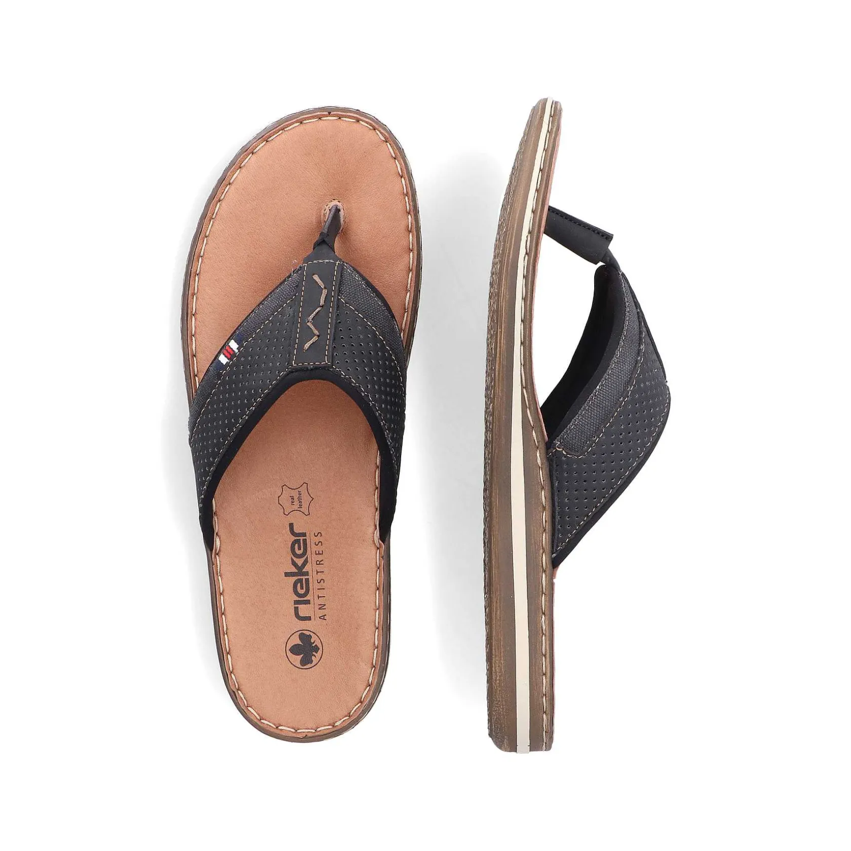 Rieker Summer Shoes-Men'S Toe Separator Graphite Black