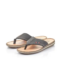 Rieker Summer Shoes-Men'S Toe Separator Graphite Black