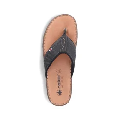 Rieker Summer Shoes-Men'S Toe Separator Graphite Black