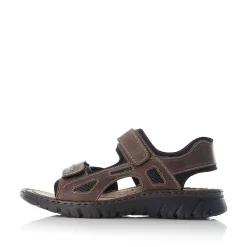 Rieker Summer Shoes-Men'S Trekking Sandals Dark Brown