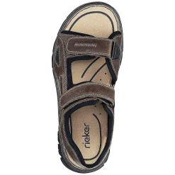 Rieker Summer Shoes-Men'S Trekking Sandals Dark Brown