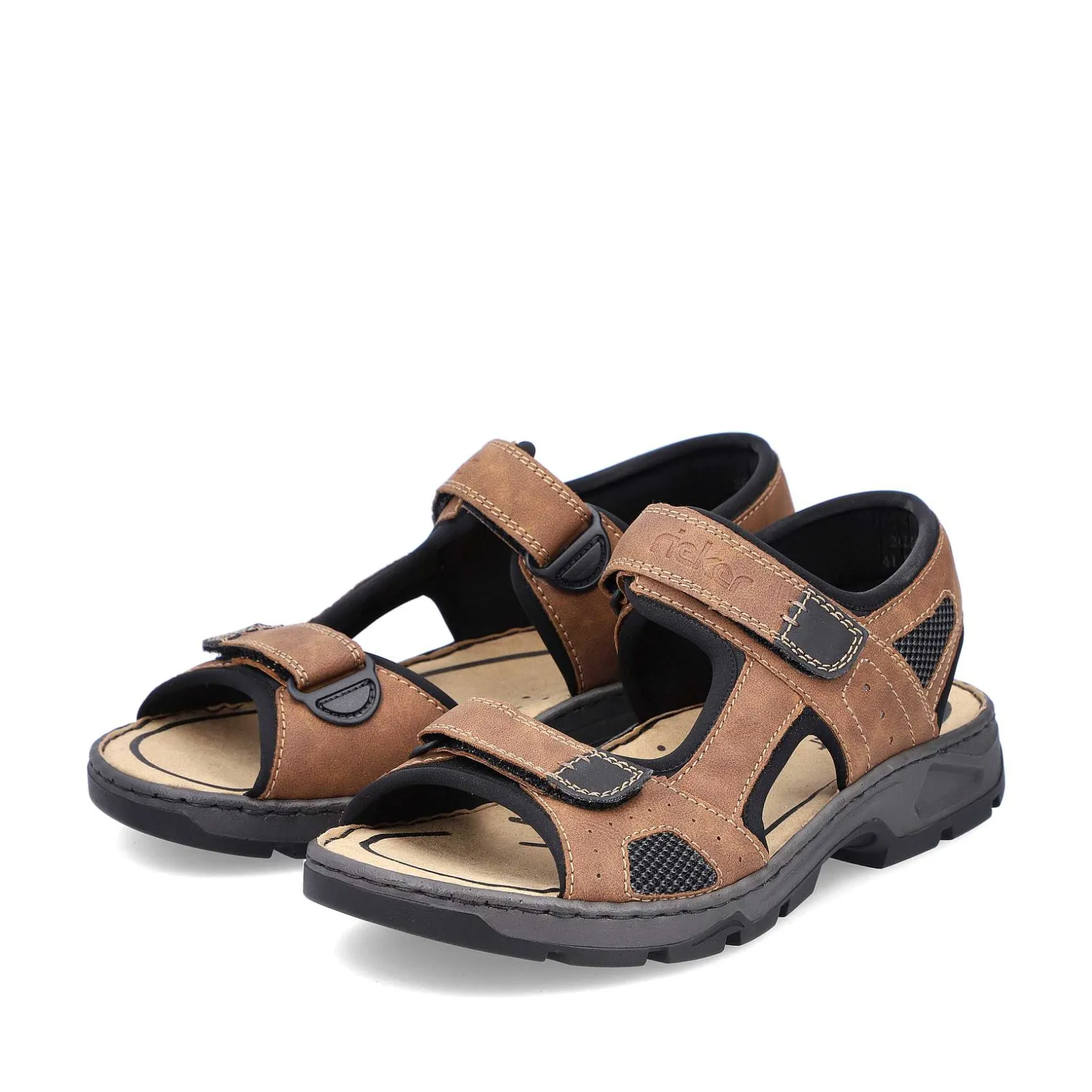 Rieker Sandals-Men'S Trekking Sandals Nut Brown