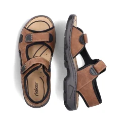 Rieker Sandals-Men'S Trekking Sandals Nut Brown