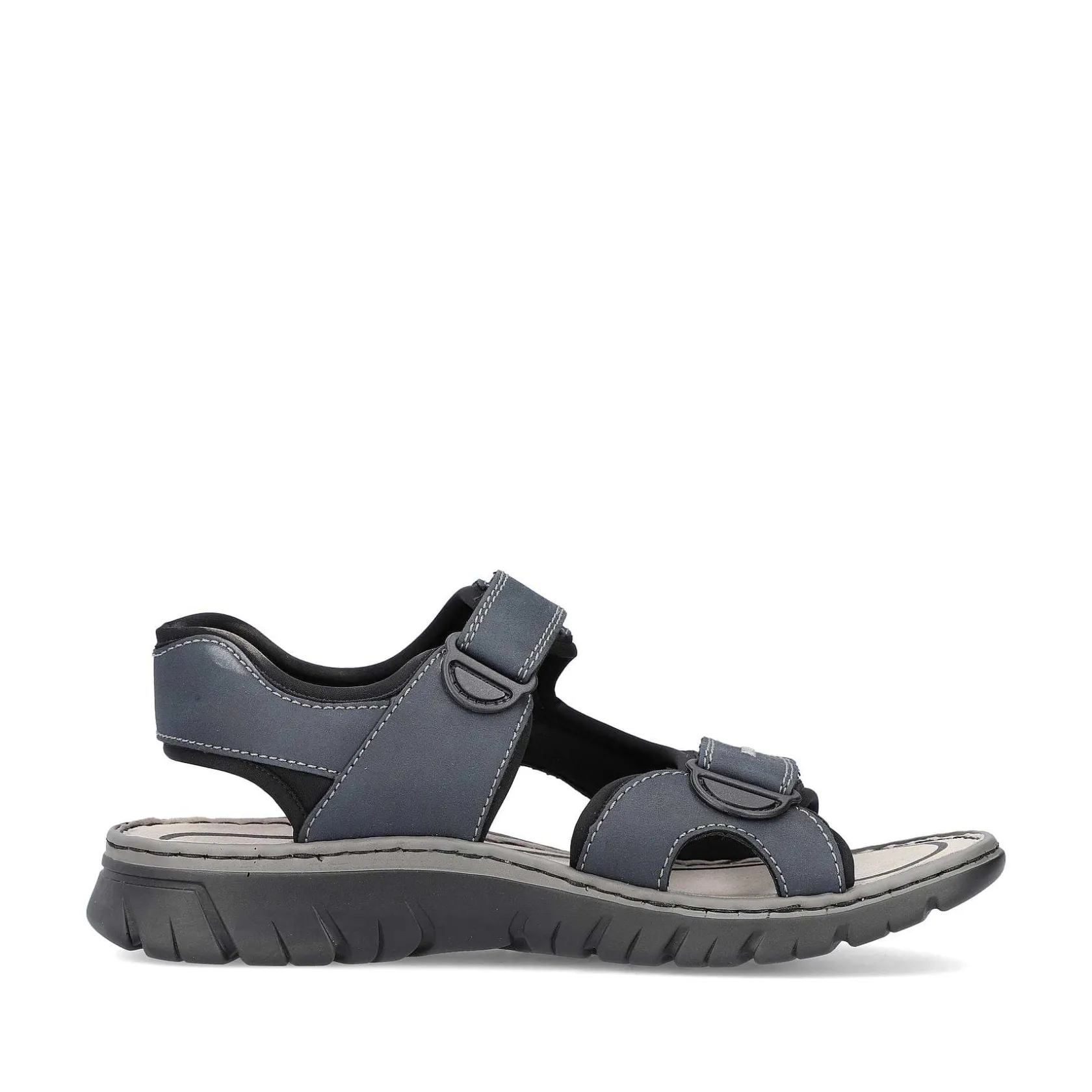 Rieker Summer Shoes-Men'S Trekking Sandals Blue Gray