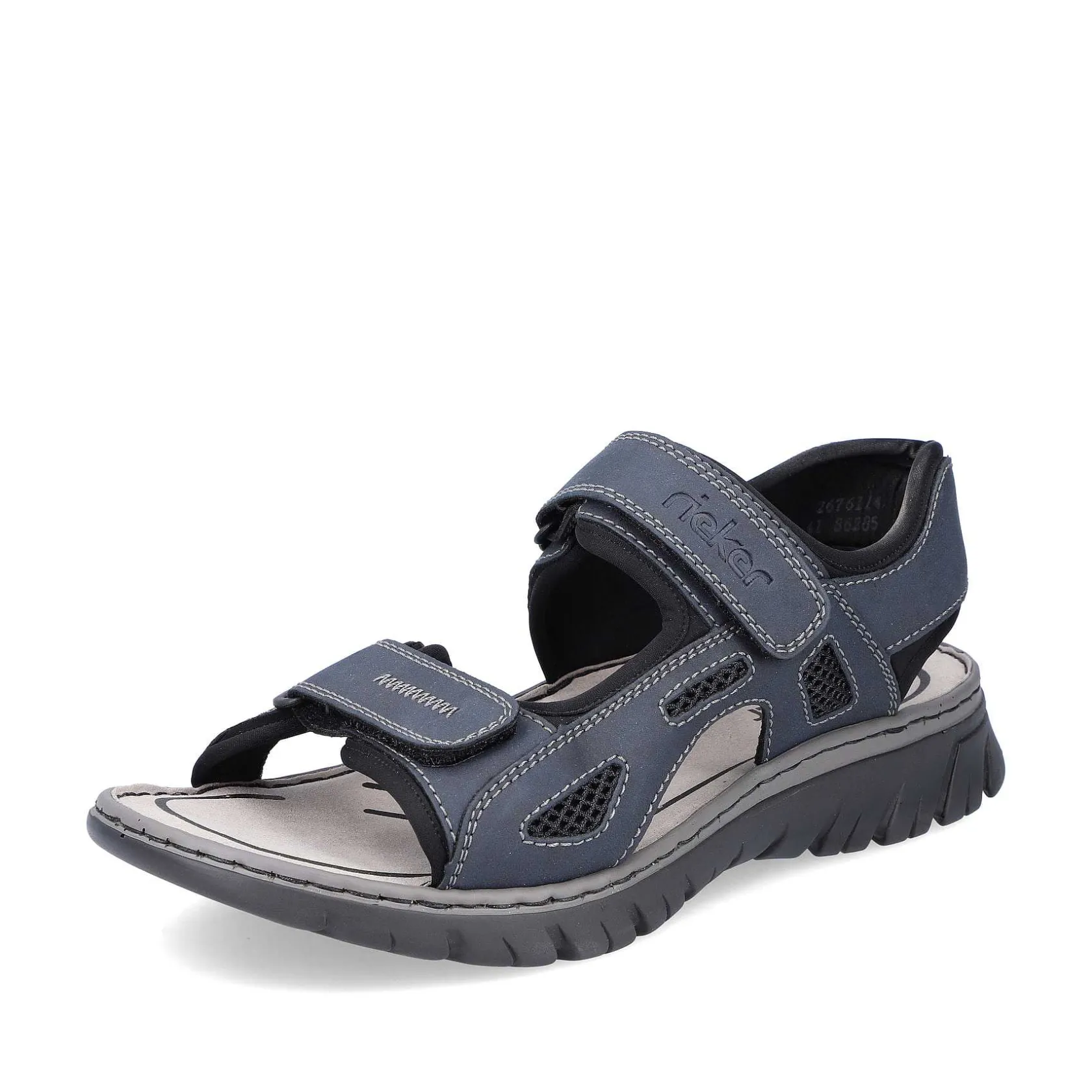 Rieker Summer Shoes-Men'S Trekking Sandals Blue Gray