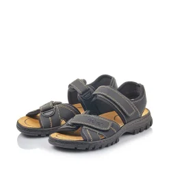 Rieker Sandals-Men'S Trekking Sandals Graphite Black