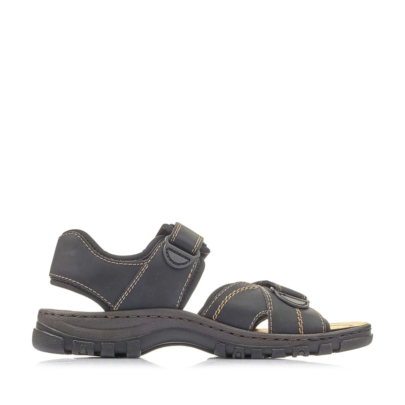 Rieker Sandals-Men'S Trekking Sandals Graphite Black