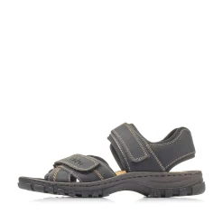 Rieker Sandals-Men'S Trekking Sandals Graphite Black