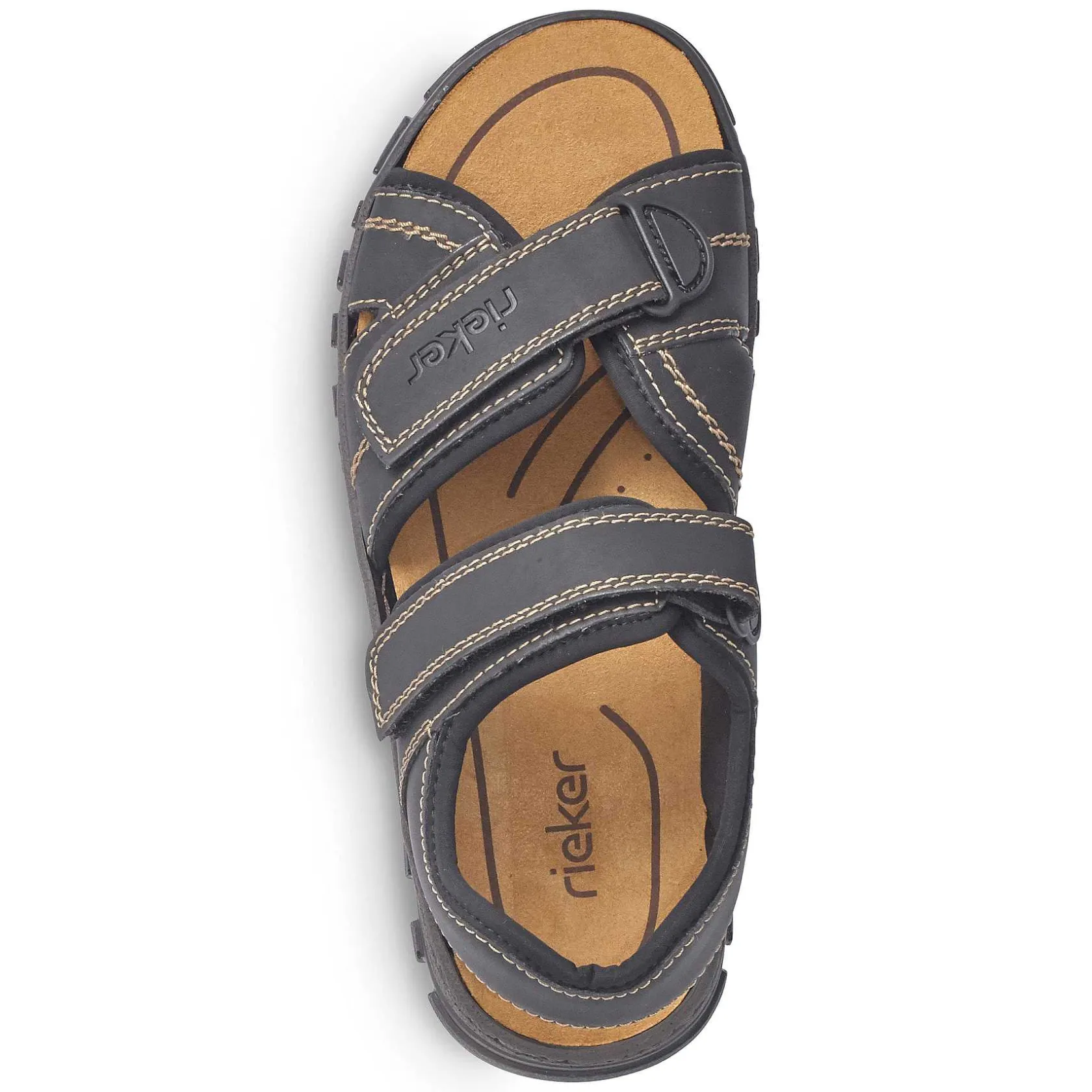 Rieker Sandals-Men'S Trekking Sandals Graphite Black
