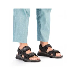 Rieker Summer Shoes-Men'S Trekking Sandals Stone Gray
