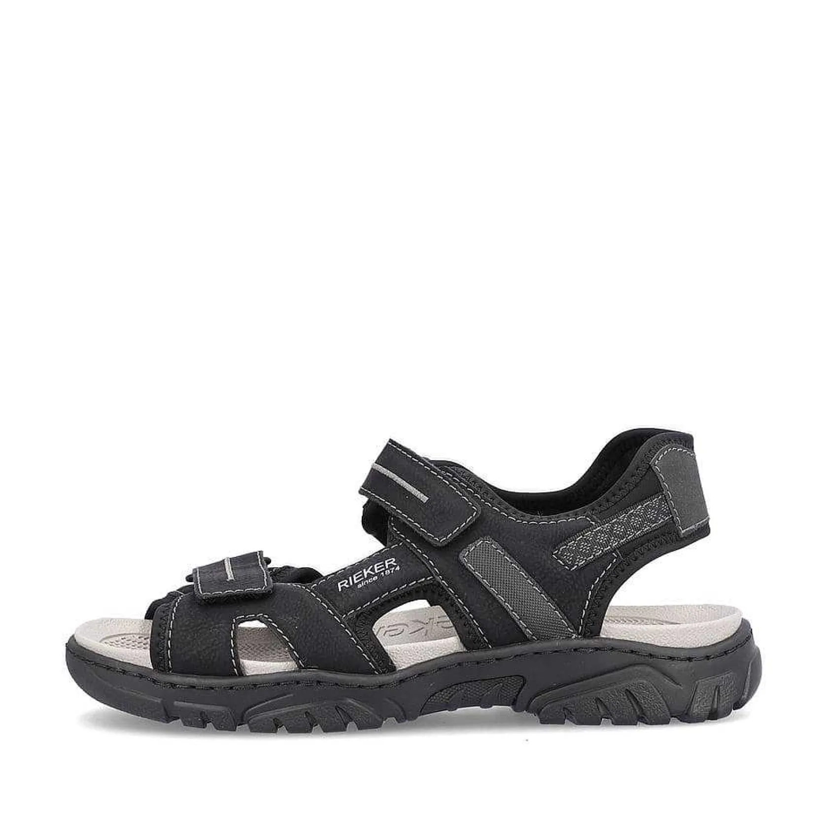 Rieker Sandals-Men'S Trekking Sandals Jet Black