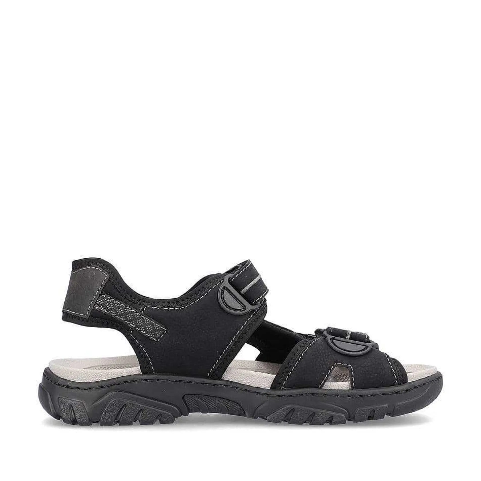 Rieker Sandals-Men'S Trekking Sandals Jet Black