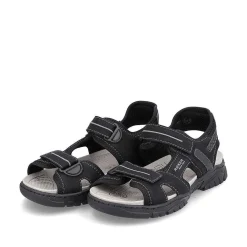 Rieker Sandals-Men'S Trekking Sandals Jet Black